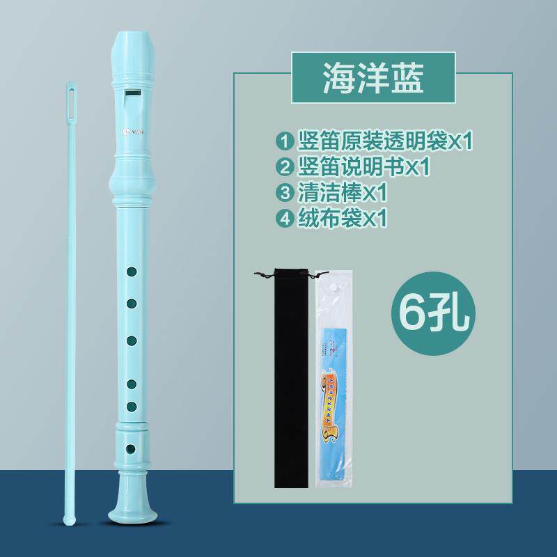 正品天鹅德式高音竖笛6孔孔小学生专学用初者六孔八孔业笛子乐8器