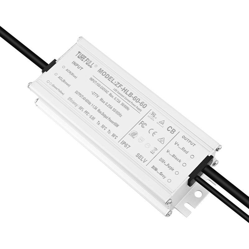 厂家供应HLB-60-60双极LED路灯投光灯户外防雷防水隧道灯驱动电源