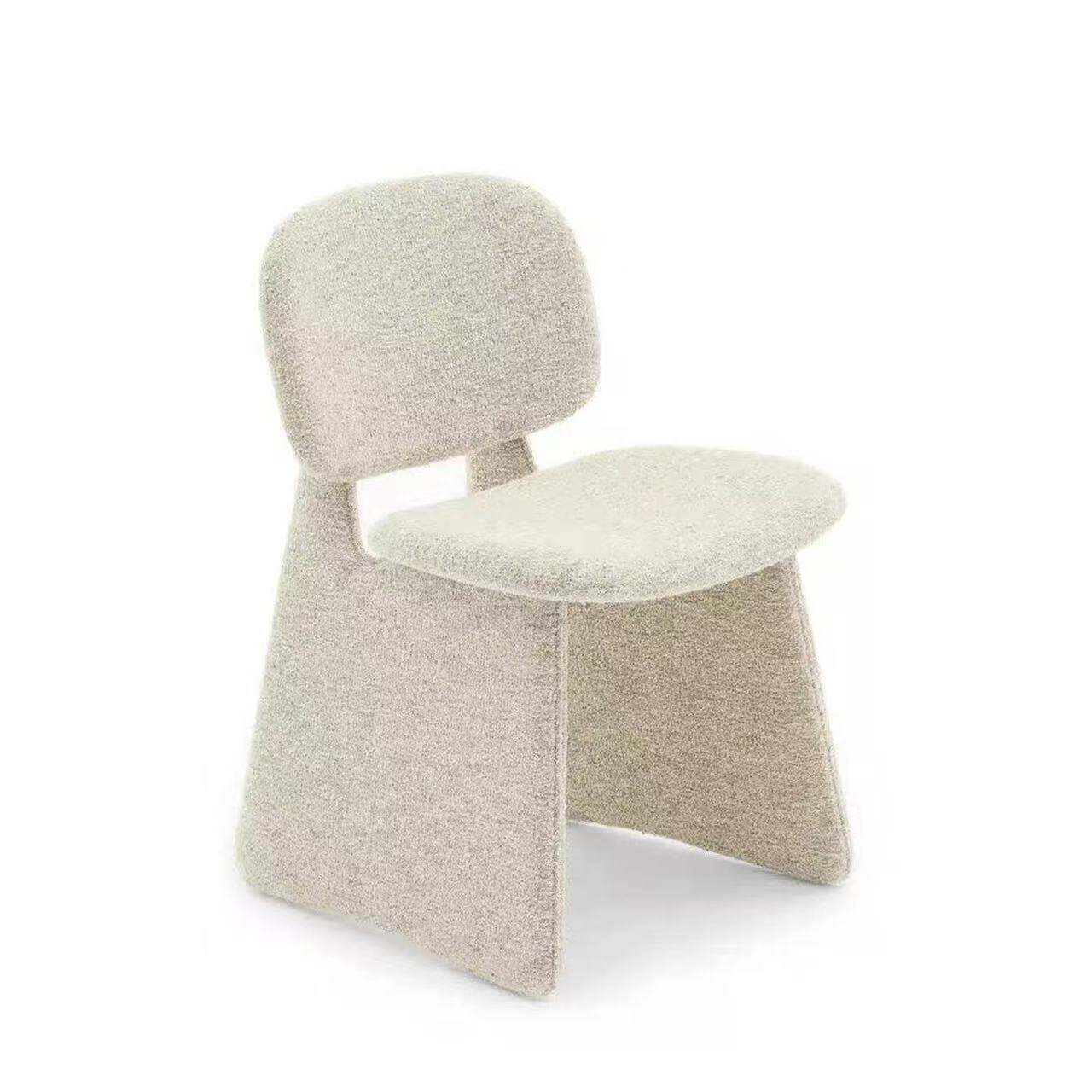 实木餐椅全实木圆形酒店餐厅简约坐凳一体椅背皮艺椅子休闲会客椅