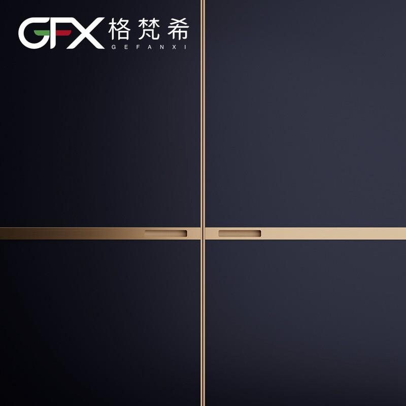 现代简约轻奢嵌入式抽屉衣柜门开槽扣手高端定制创意移门腰线拉手
