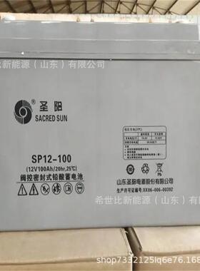 圣阳蓄电池6GFM-100铅酸免维护蓄电池12V100AH电力核电站水电站