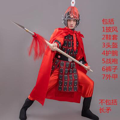 正品盔甲将军战袍花木兰满江红色士人情铠景剧儿兵童成古装舞台演