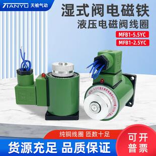 液压电磁阀电磁铁MFB1/ MFZ1-2.5/3/4/5.5YC 线 线圈AC220/DC24V