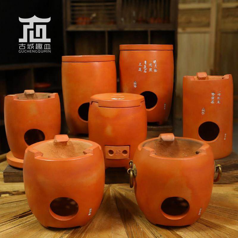 童文常裕兴号工夫茶炭炉红泥小火炉茶道空间摆件全手工烧水煮茶炉,餐饮具,煮茶炉,淘宝优惠券,粉丝福利购,淘宝优惠卷
