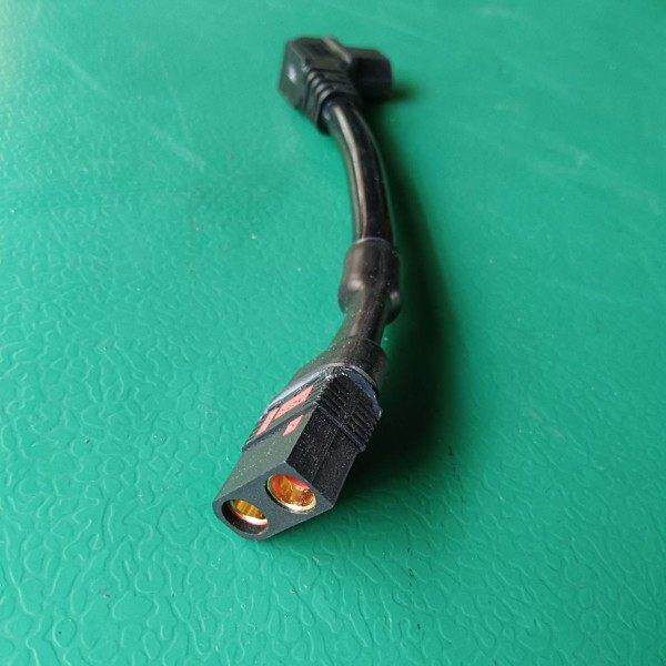 6平方电动车品字插头弯头转qs8-s加粗耐高温电源转换线连接线