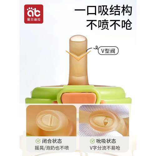 AIBEDILA/爱贝迪拉水杯配件纳米银硅胶吸嘴吸管重力球直管欢饮杯
