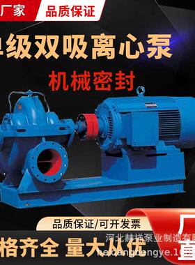 热卖250SH卧式单级双吸泵中开蜗壳式离心泵大流量防汛排涝泵