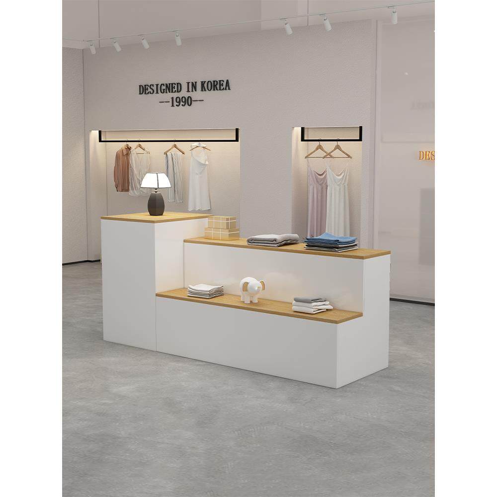 服装店中岛中间展示桌商场鞋包陈列柜收纳女装童装店流水台展示柜