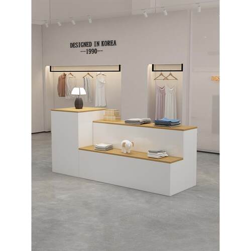 服装店中岛中间展示桌商场鞋包陈列柜收纳女装童装店流水台展示柜