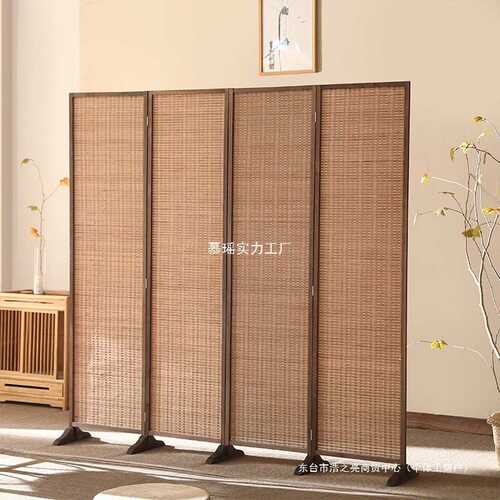 屏风隔断客厅日式入门玄关简约办公室隔断墙房间家用复古折叠屏风