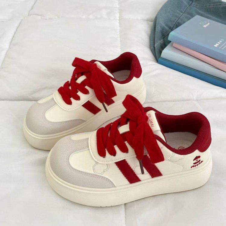 底板女鞋百搭百搭学生小白老爹鞋