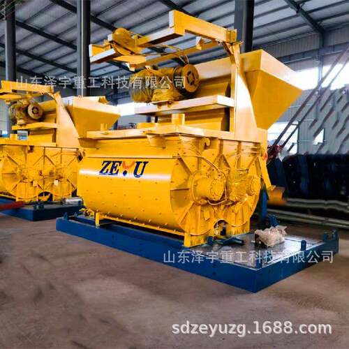 山东泽宇重工湿拌砂浆搅拌机 js500双卧轴混凝土搅拌机 预制构件