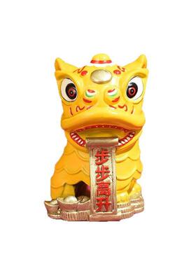 舞狮摆件国潮醒狮中国风汽车车载家居桌面前台自动点头小摆件