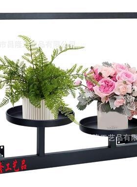 双盘壁挂式植物架室内室外装饰品壁挂式花架多功能置物架摆件