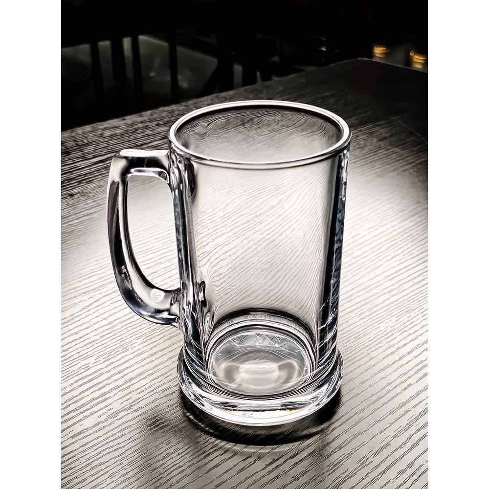 水晶玻璃杯水杯啤酒杯子茶杯泡茶高级感高颜值2025新款家用带把手,餐饮具,啤酒杯,淘宝优惠券,粉丝福利购,淘宝优惠卷