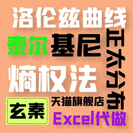 Excel代做洛伦兹曲线基尼泰尔系指数熵权法权重计算灰色层次分析