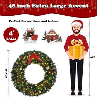 4768inch大型圣诞节1装 饰店1.2花环彩球加密藤米条门挂酒场景布置
