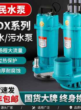 人民QDX潜水泵220v家用水井高扬程小型2寸3寸4寸农用灌溉抽水380V