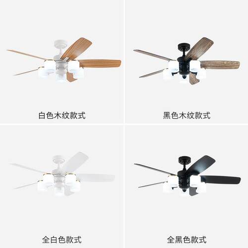 中古风扇灯卧室餐厅客厅吊扇灯北欧复古静音2026新款书房风扇吊灯