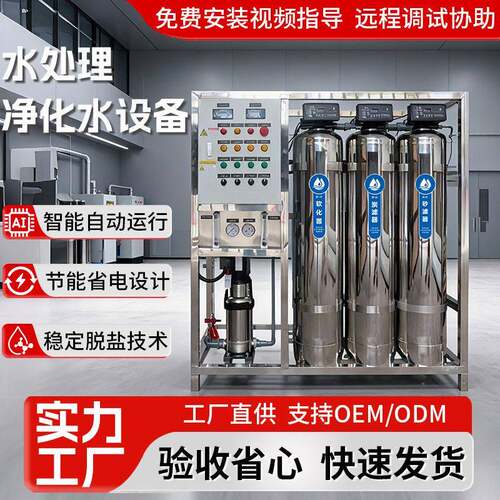 不锈钢反渗透纯水设备去离子商用全自动净水设备直饮水处理系统