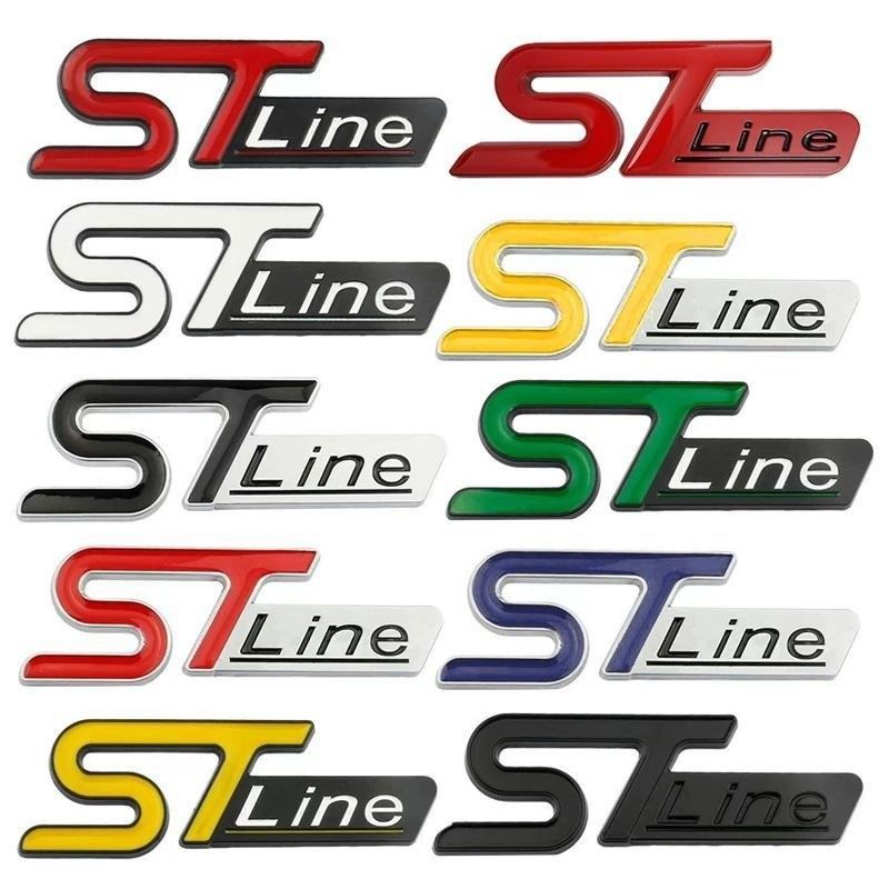 适用蒙迪欧福克斯探险者st车贴STline金属贴锐际叶子板侧标后尾标