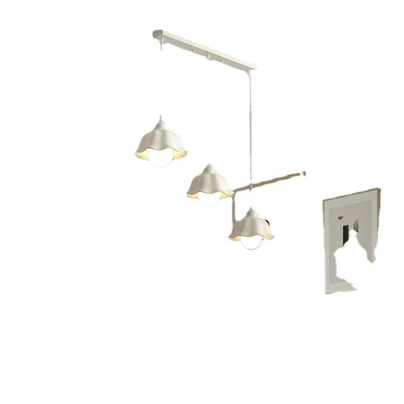 餐厅吊灯简约现代创意奶油风办公茶室吧台灯北欧长条饭桌灯具