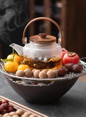 炉煮茶烤茶烤小陶红式薯日电炉子室内家用围茶壶煮茶22js1103器煮