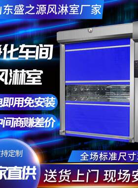 山东快速卷帘门风淋室厂家 智能控制自动风淋通道PVC卷帘门货淋室