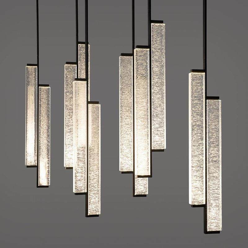 简约现代家用卧室床头吊灯轻奢水晶餐厅吧台灯简约设计师水晶吊灯