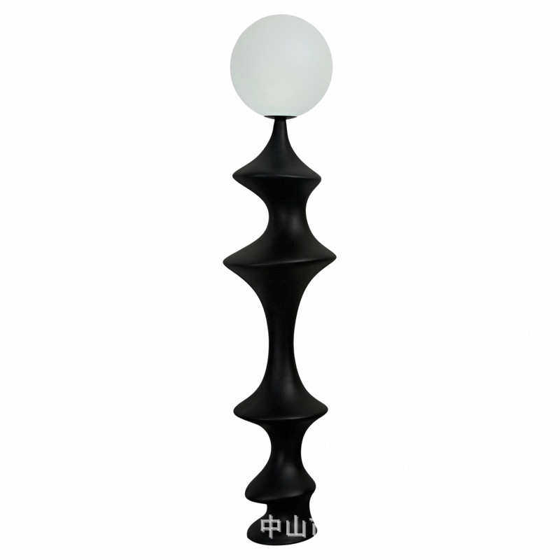 中古风艺术落地灯北欧简约奶油风客厅沙发旁展厅设计师款摆件灯具