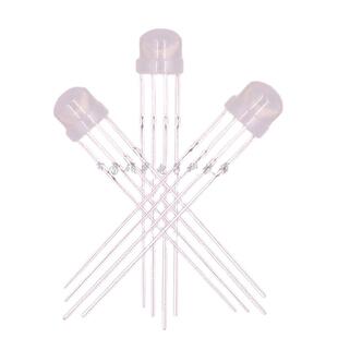 5mm草帽全彩共阴rgb直插led灯珠雾状四脚变色f5七彩红绿蓝三色