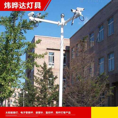 监控立杆八角杆信号杆杆小区交通信号灯杆高密度镀锌支架摄像头