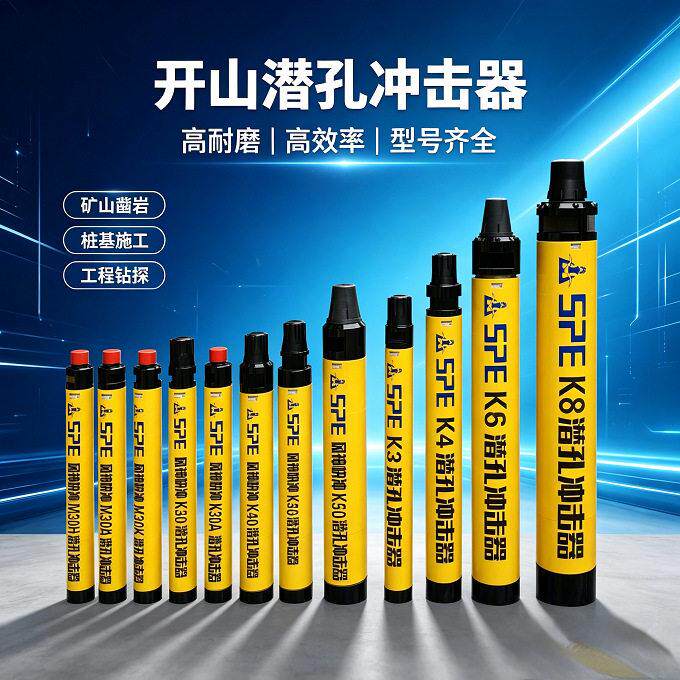 开山冲击器新款3英寸潜孔m3矿用冲机器凿岩钻车露天钻机配件