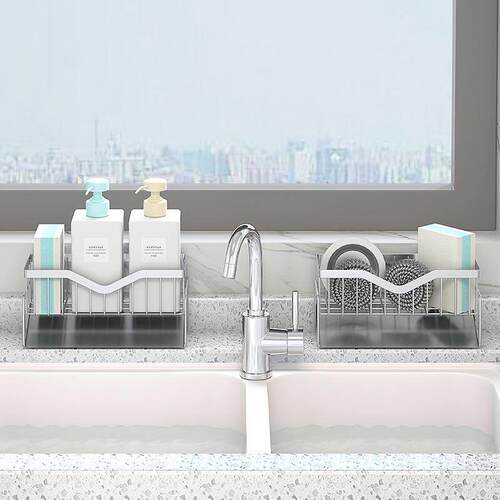 SU304 Kitchen sink sponge drainage storage rack organizer