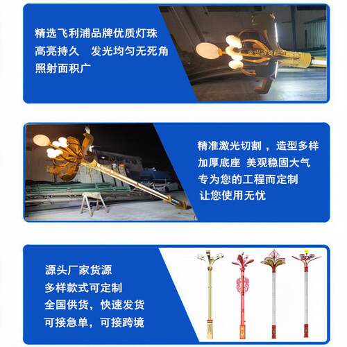 玉兰灯市政路灯广场l高杆d景观灯28米1米景区e亮化工ECQ程户外