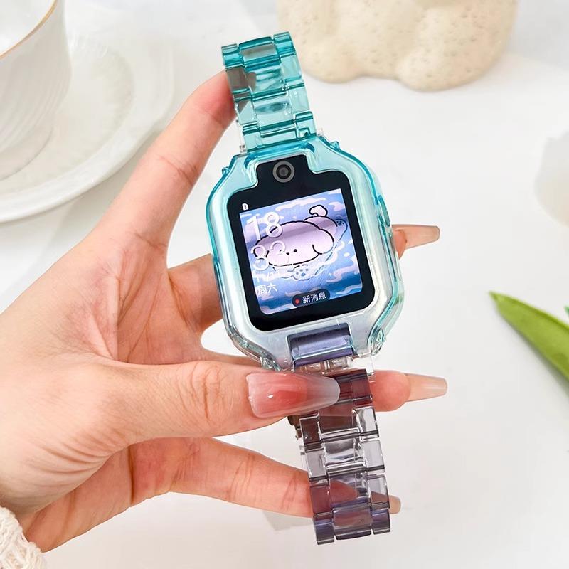 适用华为4Pro儿童电话手表表带3Pro超能版透明软壳4X5X/5Xpro腕带