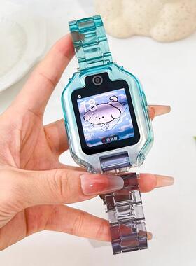 适用华为4Pro儿童电话手表表带3Pro超能版透明软壳4X5X/5Xpro腕带