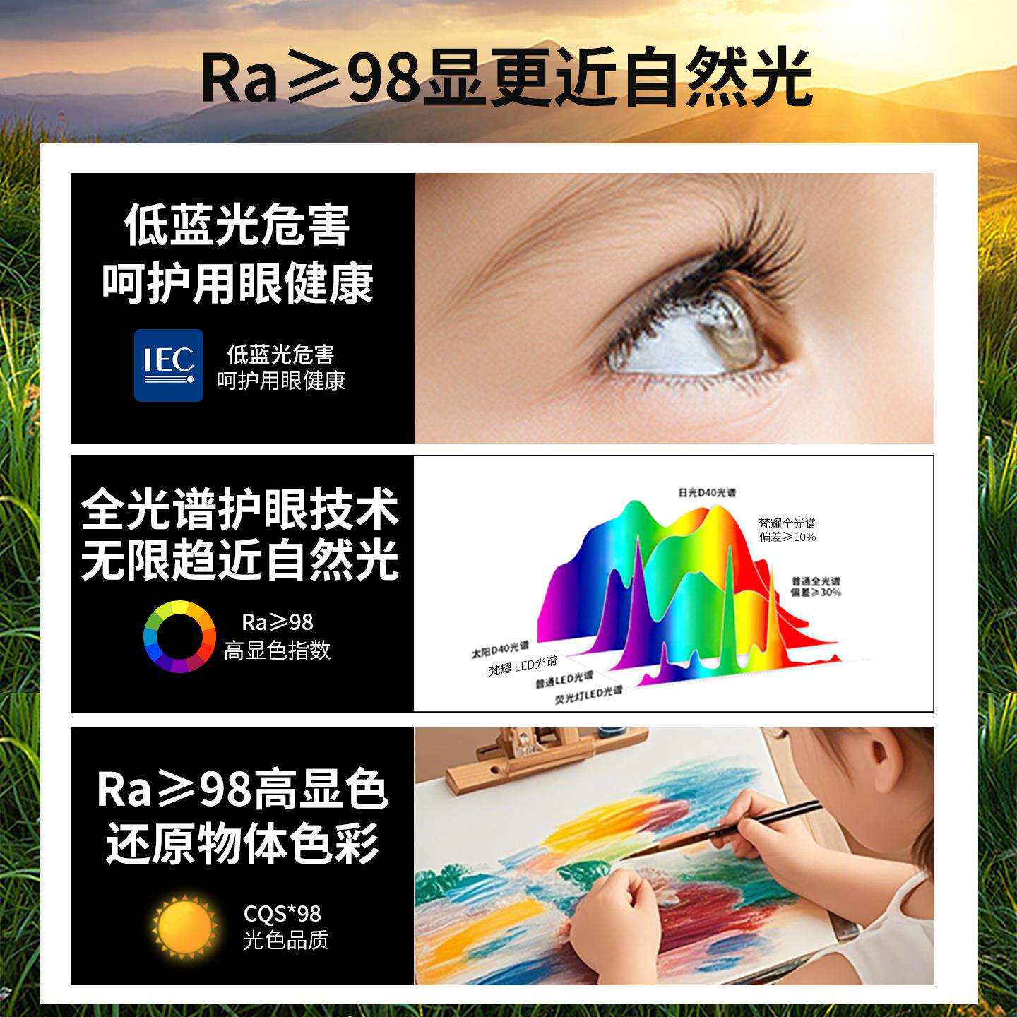 光谱护眼le吸顶灯主卧灯房全间书房餐客厅2025年新款室简d约815灯