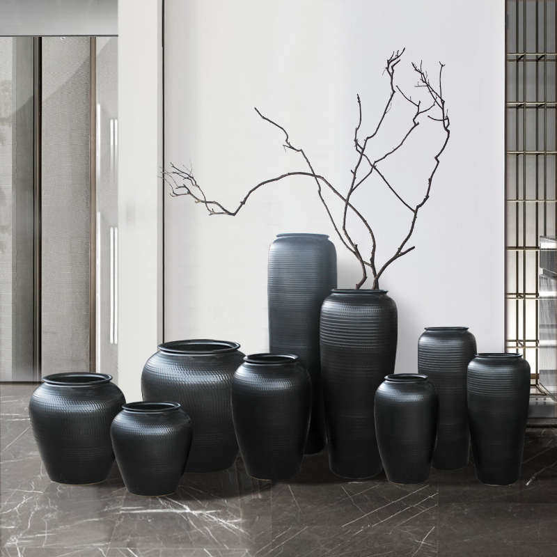 景德镇落地花瓶现代简约陶罐坛子花器家居客厅摆件花盆酒店装饰品,鲜花速递/花卉仿真/绿植园艺,花盆,淘宝优惠券,粉丝福利购,淘宝优惠卷