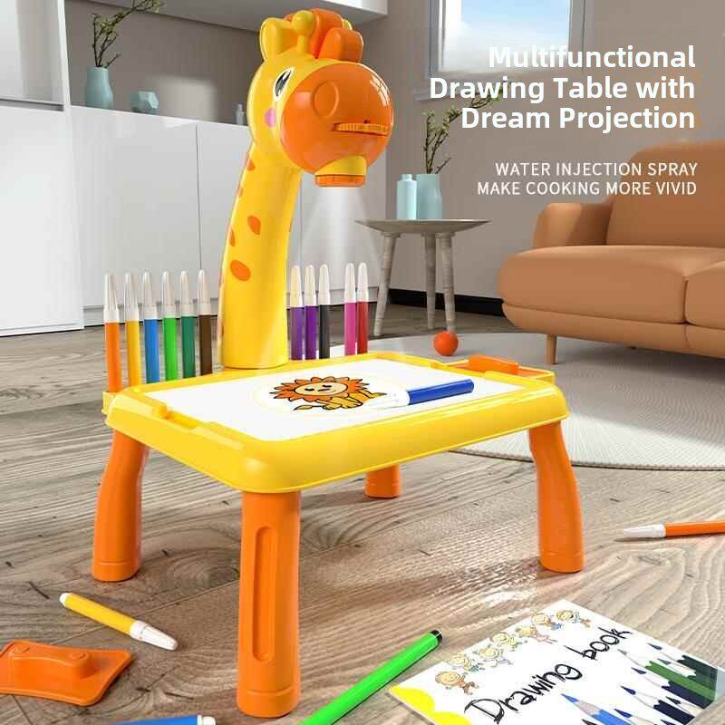 儿童鹿投影画板绘画屏风机涂鸦绘画工艺品一个可擦3婴儿幼儿2岁玩