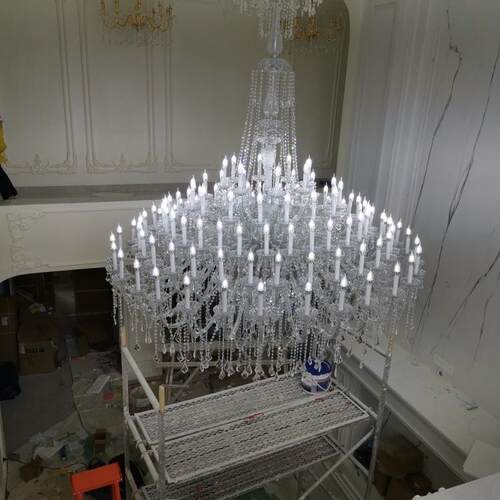 水晶吊灯客厅灯灯奢TS-96048华别墅餐厅灯复式楼梯长款欧婚礼堂式