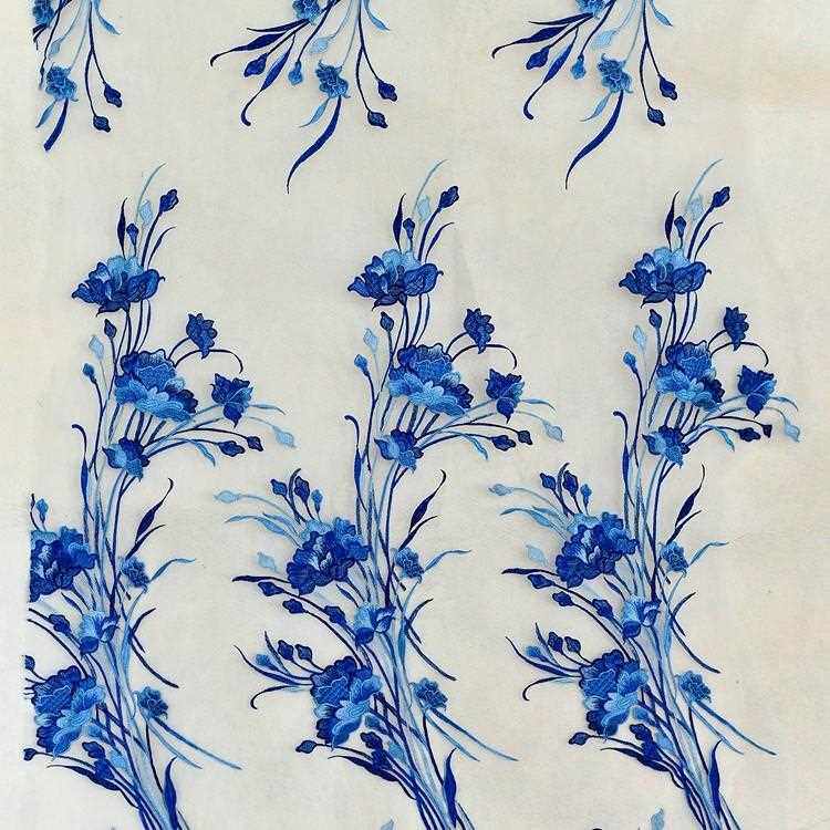 水墨重彩色刺民族风绣蕾丝面料婚纱礼服气泡手工diy辅料花边材料