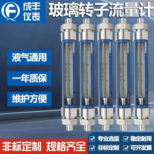 G10-15F气体浮子玻璃转子流量计接液材质304管道螺纹接头G1内丝