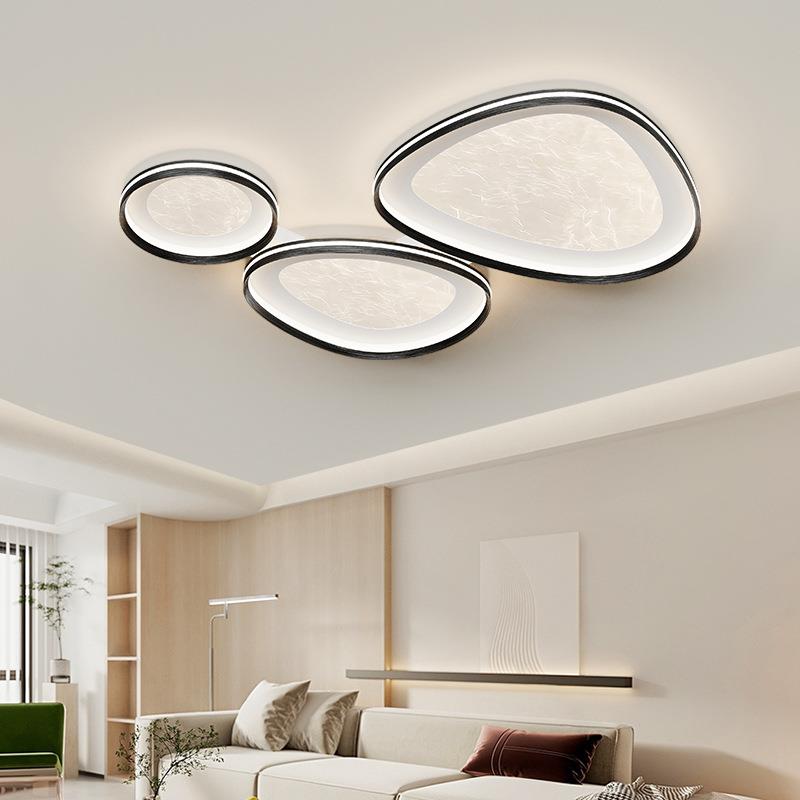 意式代客869厅卧室灯简约现设计20新2师5款鹅卵石吸顶灯奶油风极