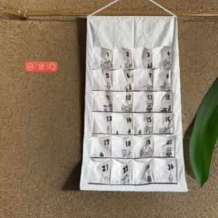 手机收纳挂袋壁挂式 布艺收纳房间学生上课门后墙上大容量置物袋