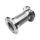 304不锈钢法兰金属软管高温高压蒸汽化学波纹管编织网软连接Dn200