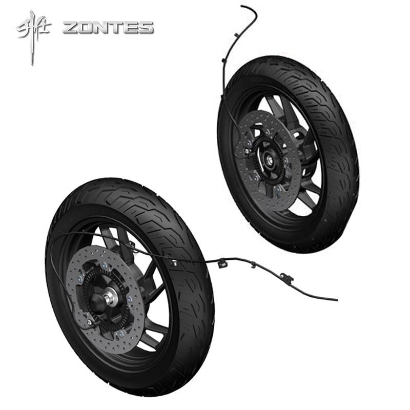 升仕ZT150M ZT150D踏板摩托前后真空轮胎铝轮车圈钢圈碟刹盘配件