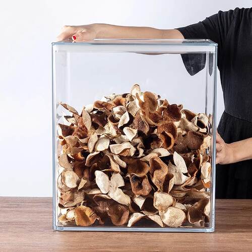 鱼胶储存罐陈皮茶叶滋补品透明展示盒PC方形储物干货中药材收纳盒