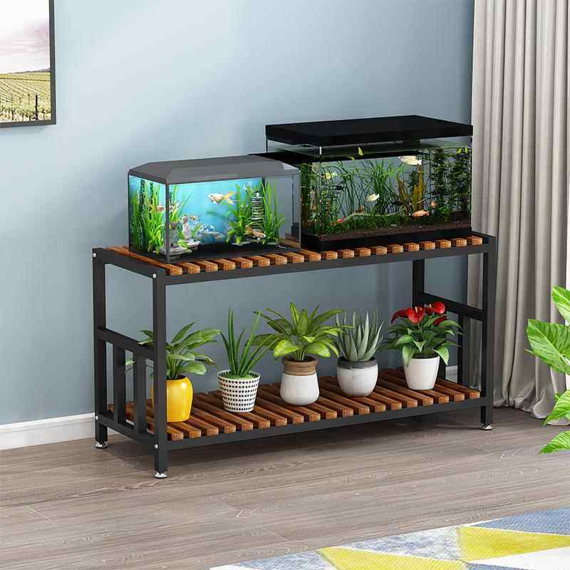 铁艺80--100-家用花架鱼缸木置阳物隔断多层简约室内台客厅落地花