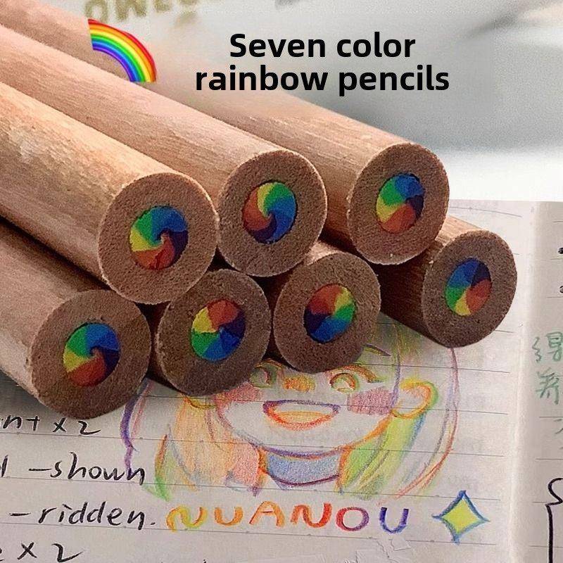 小红书同色彩虹铅笔学生手册DIY绘画专用多色渐变彩色铅笔